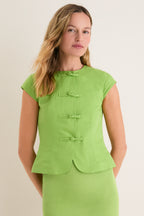Apple Connie Linen Mix Top
