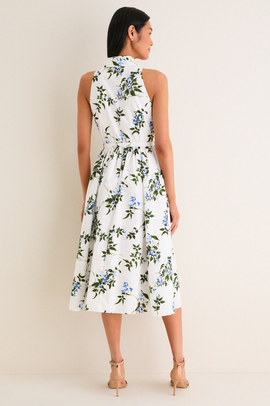 White and Lilac Lillies Norika Dress
