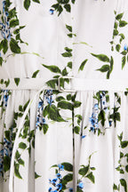 White and Lilac Lillies Norika Dress