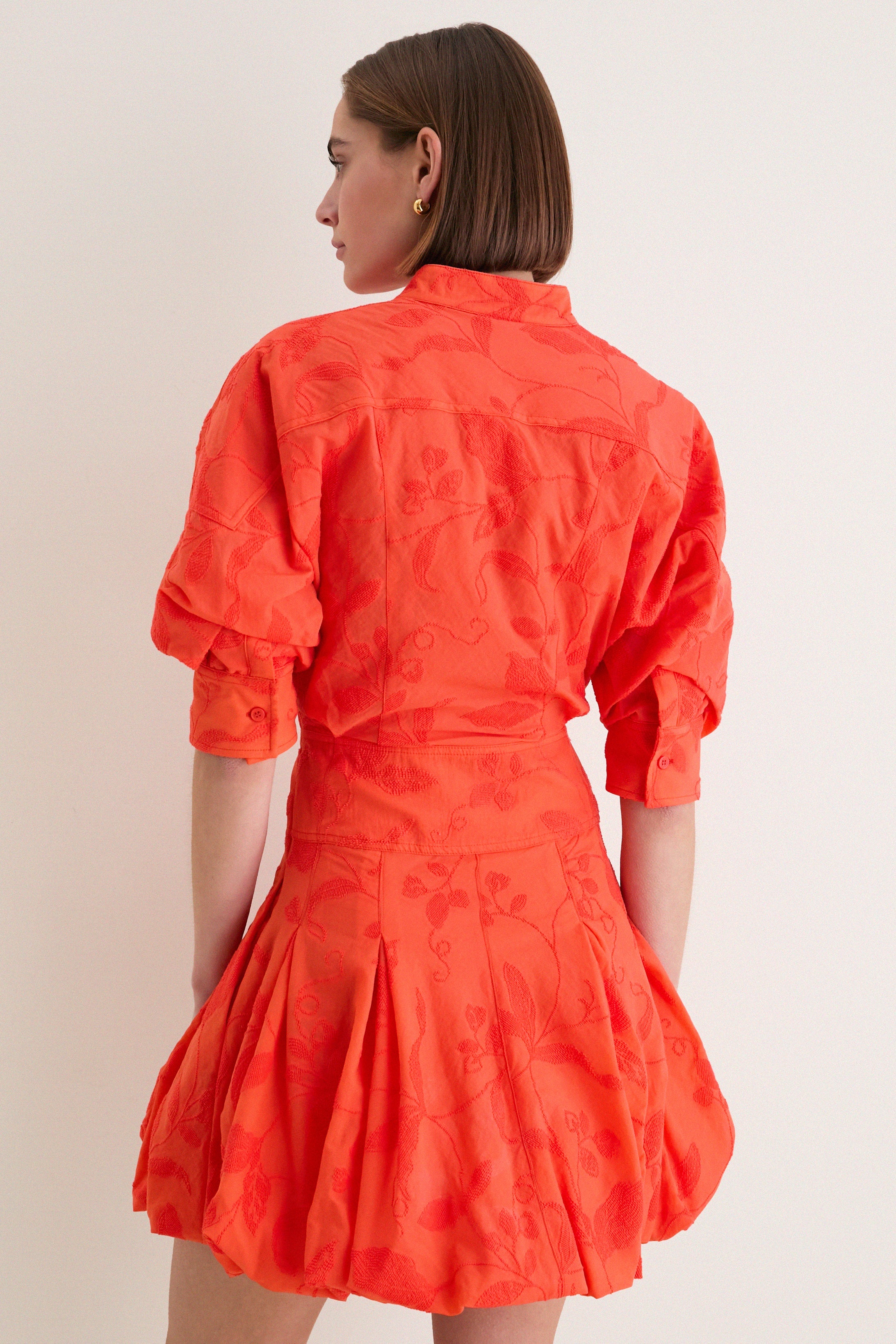 Lobster Jacquard Effie Bubble Mini Dress