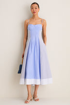 Periwinkle Multi Stripe Chamberlin Midi Dress