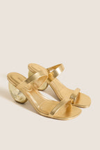 Gold Marion Metallic Shell Heels