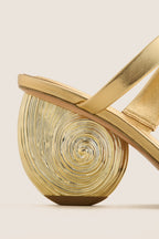 Gold Marion Metallic Shell Heels