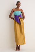 Ochre Structured Maxi Dress