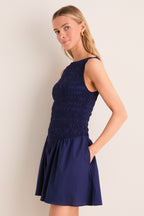 Vintage Navy Martina Mini Dress