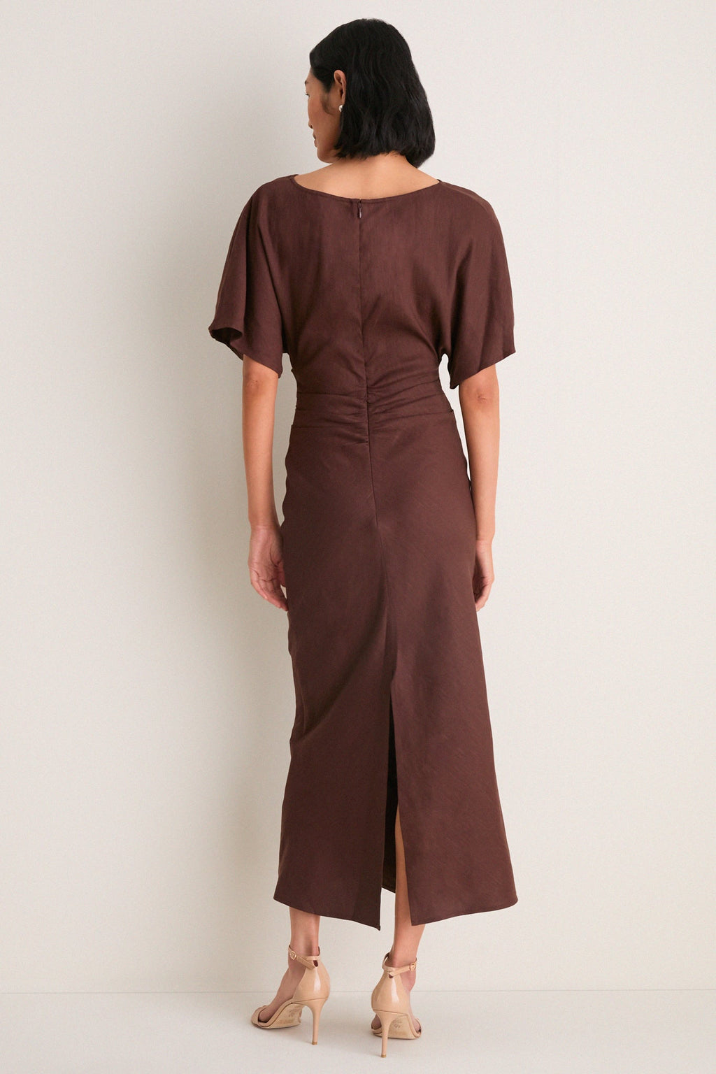 Dark Oak Amelie Linen Dress