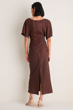 Dark Oak Amelie Linen Dress