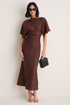 Dark Oak Amelie Linen Dress