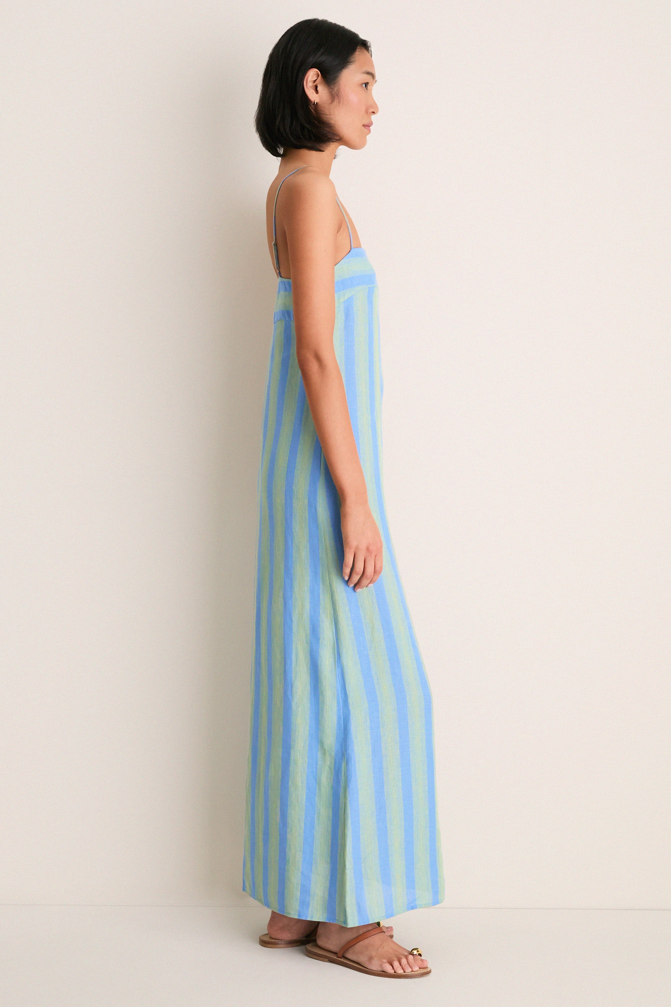 Seaport Stripe Laura Linen Dress