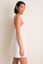 Blush and Canyon Linen Laura Mini Dress