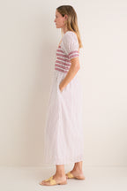 Poppy Half Drop White Madeline Nap Dress