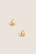 Gold and Pearl Blanche Hoop Earrings