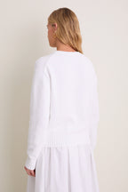 White Multi Bear Crew Neck Sweater