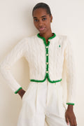 Cricket Cream Crew Neck Cardigan