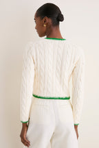 Cricket Cream Crew Neck Cardigan