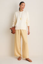 Ivory Cotton Cliff Crewneck