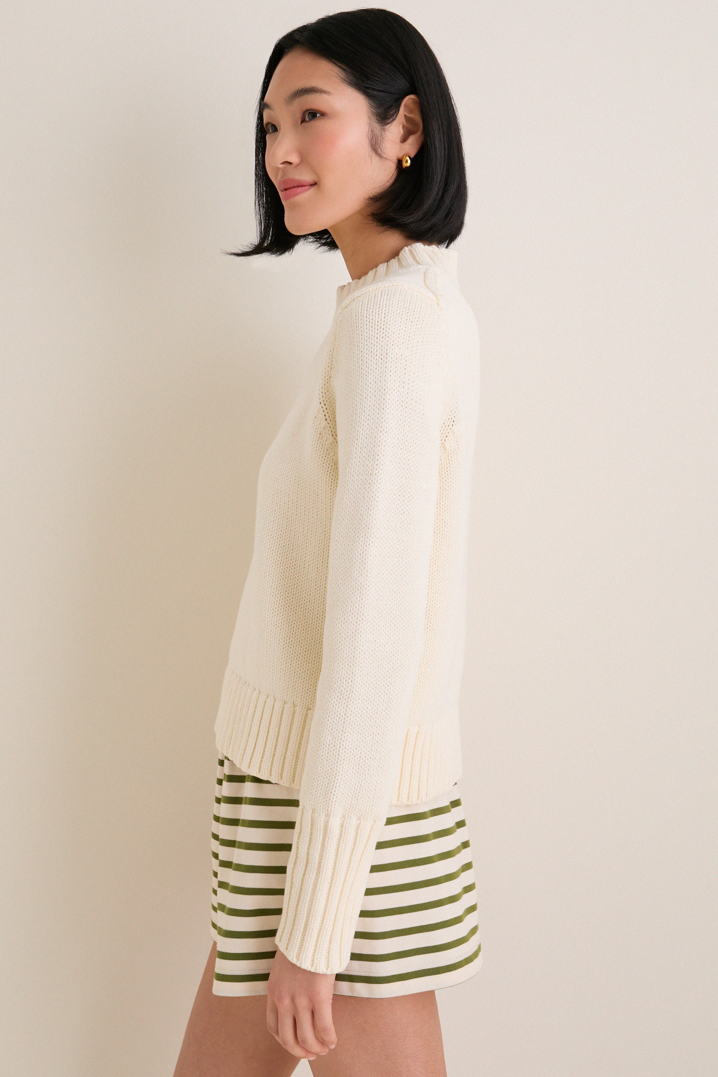 Ivory Cotton William Crewneck