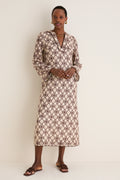 Chocolate Cream Luna Guipure Midi Dress