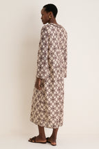 Chocolate Cream Luna Guipure Midi Dress