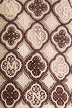 Chocolate Cream Luna Guipure Midi Dress