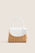 White Elle Wicker Top Handle