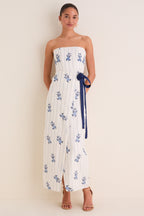 Valle Cinefila Strapless Maxi Dress
