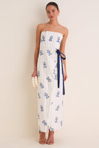 Valle Cinefila Strapless Maxi Dress