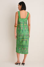 Multi Sun Dancer Midi Dress