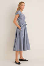 Navy Gingham Riviera Dress