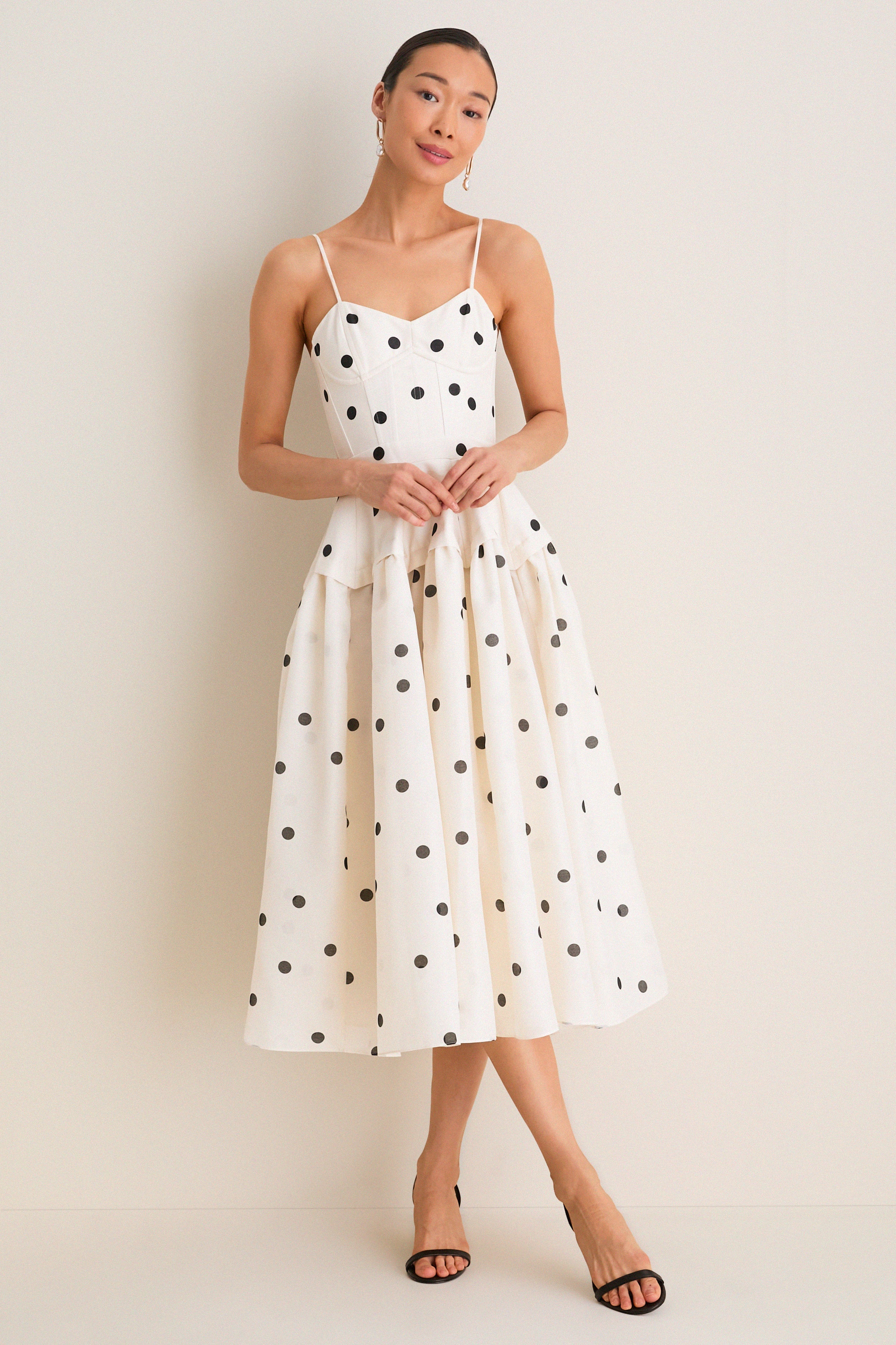 Ivory and Black Parma Dress