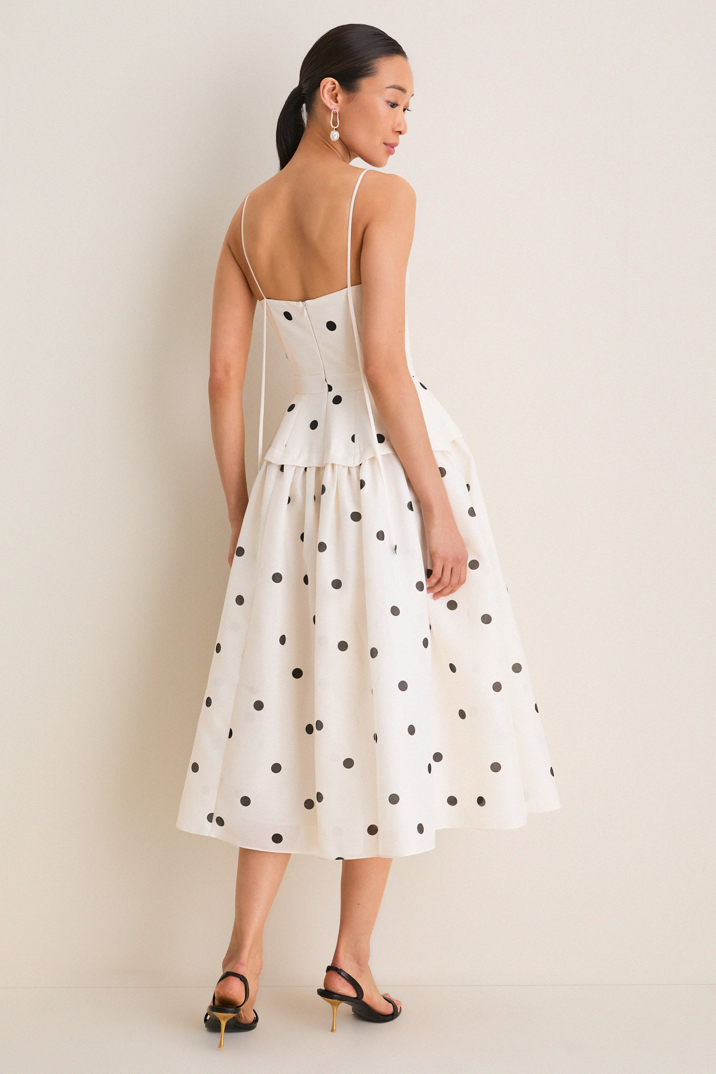 Ivory and Black Parma Dress