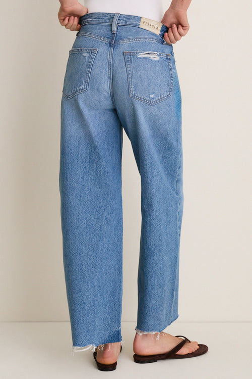 Ablaze High Rise Bowed Wide Leg Tate Crop