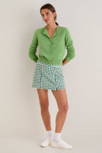 Eden Green Gingham 13 Inch Willis Tennis Skirt