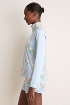 Clubhouse Chintz Performance Jersey Carver Quarter Zip Tee
