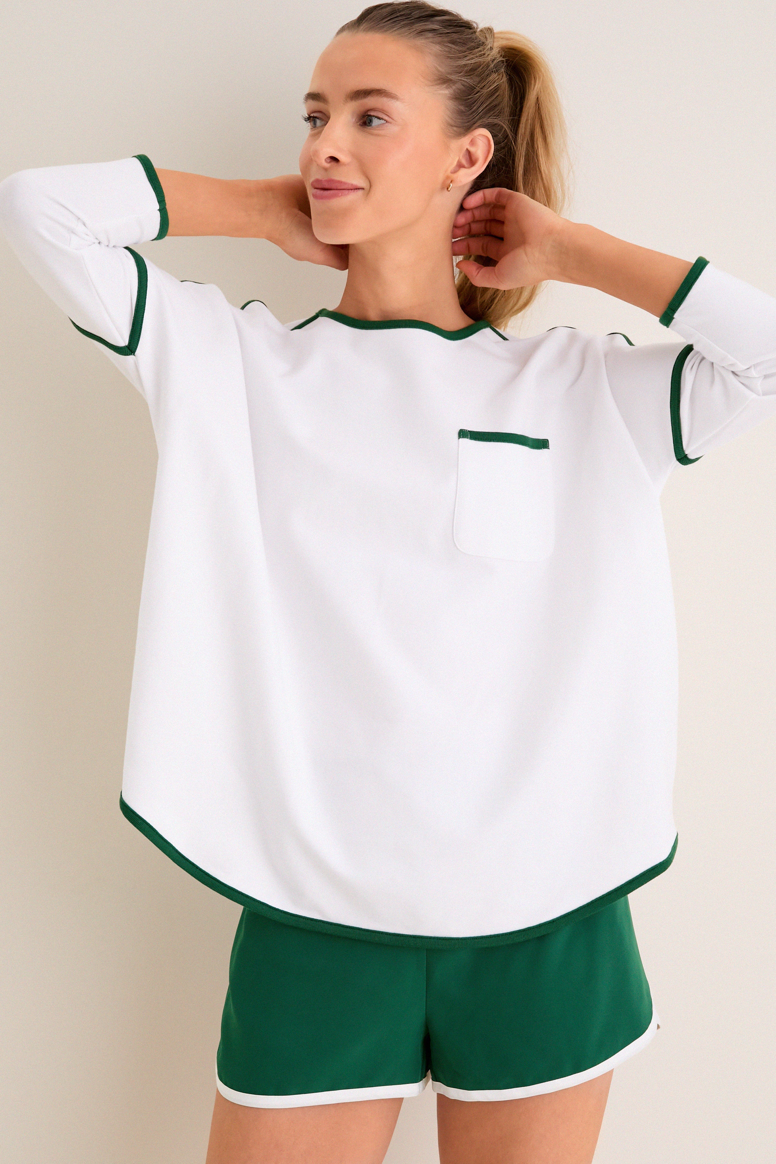 White French Terry Farrah Swing Sweatshirt
