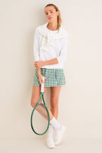 White Long Sleeve Performance Cotton Sasha Tee