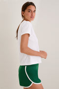 White Performance Cotton Carter Henley Tee