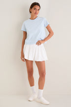Light Blue Short Sleeve Performance Cotton Sasha Tee