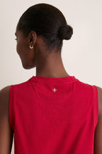 Red Performance Cotton Sasha Tank