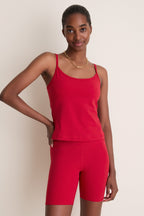 Red Compression Spandex Sofia Cami