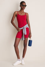 Red Compression Spandex Sofia Cami