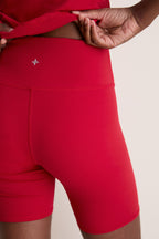 Red Compression Spandex Mac Bike Short