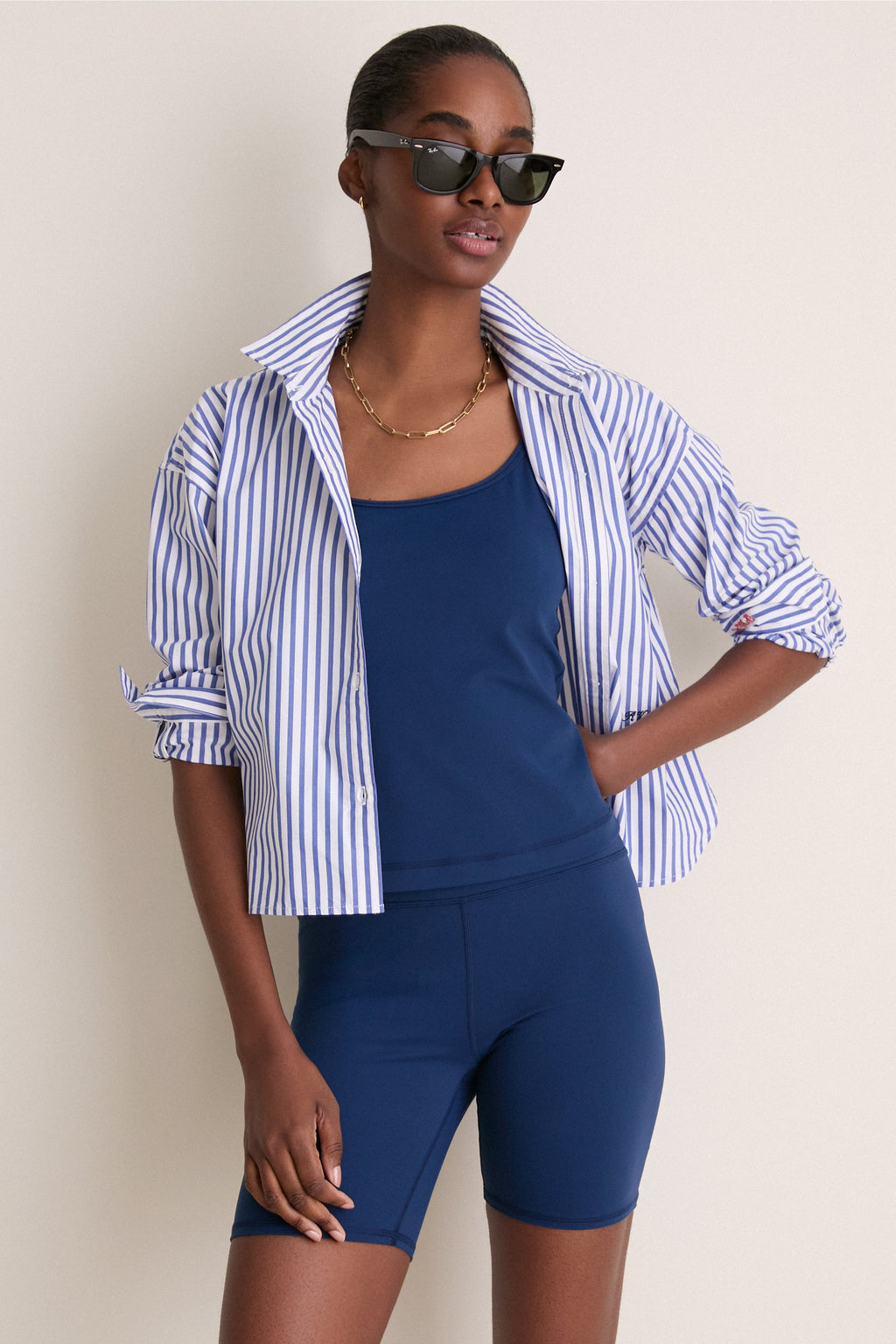 Navy Compression Spandex Sofia Cami