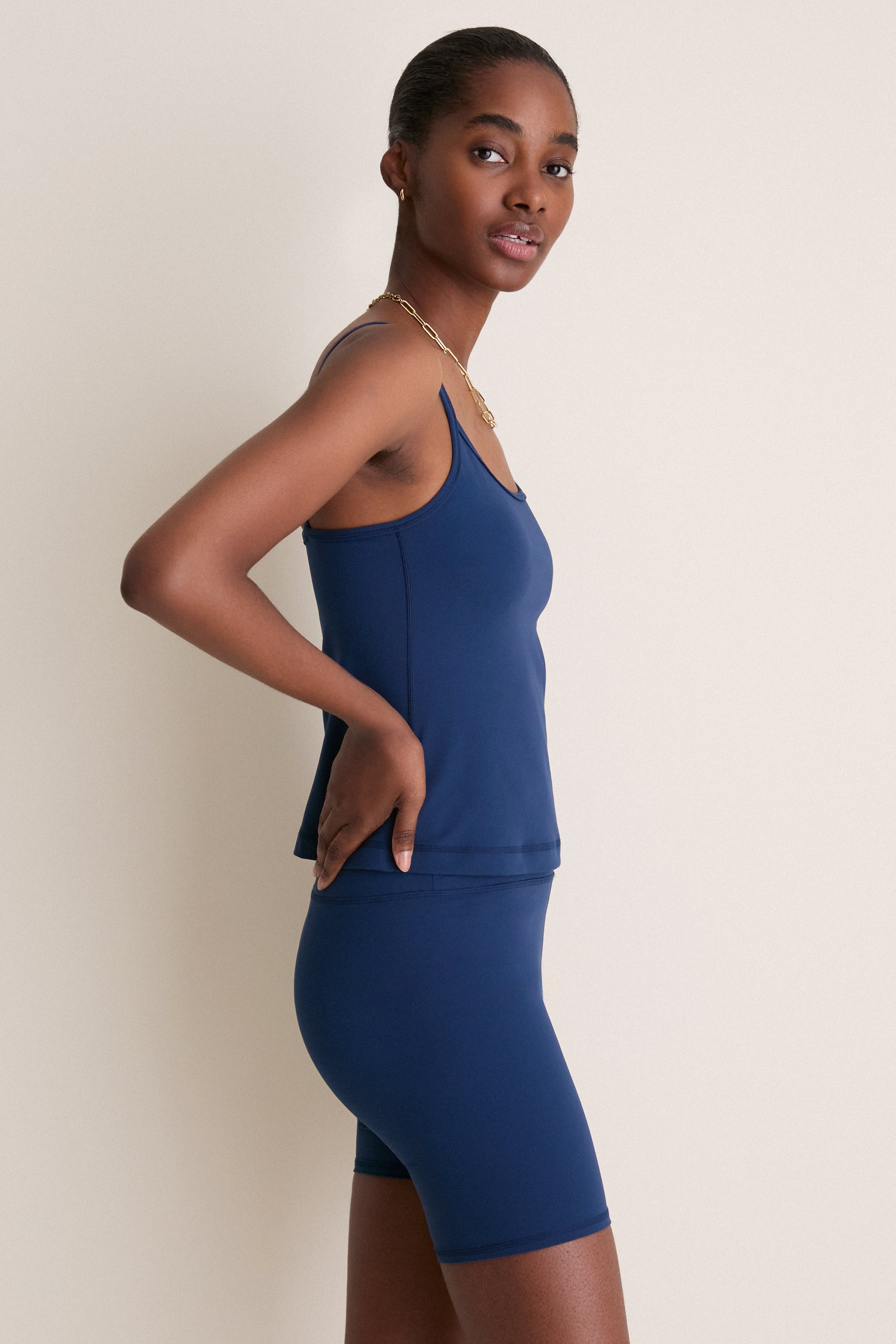 Navy Compression Spandex Sofia Cami