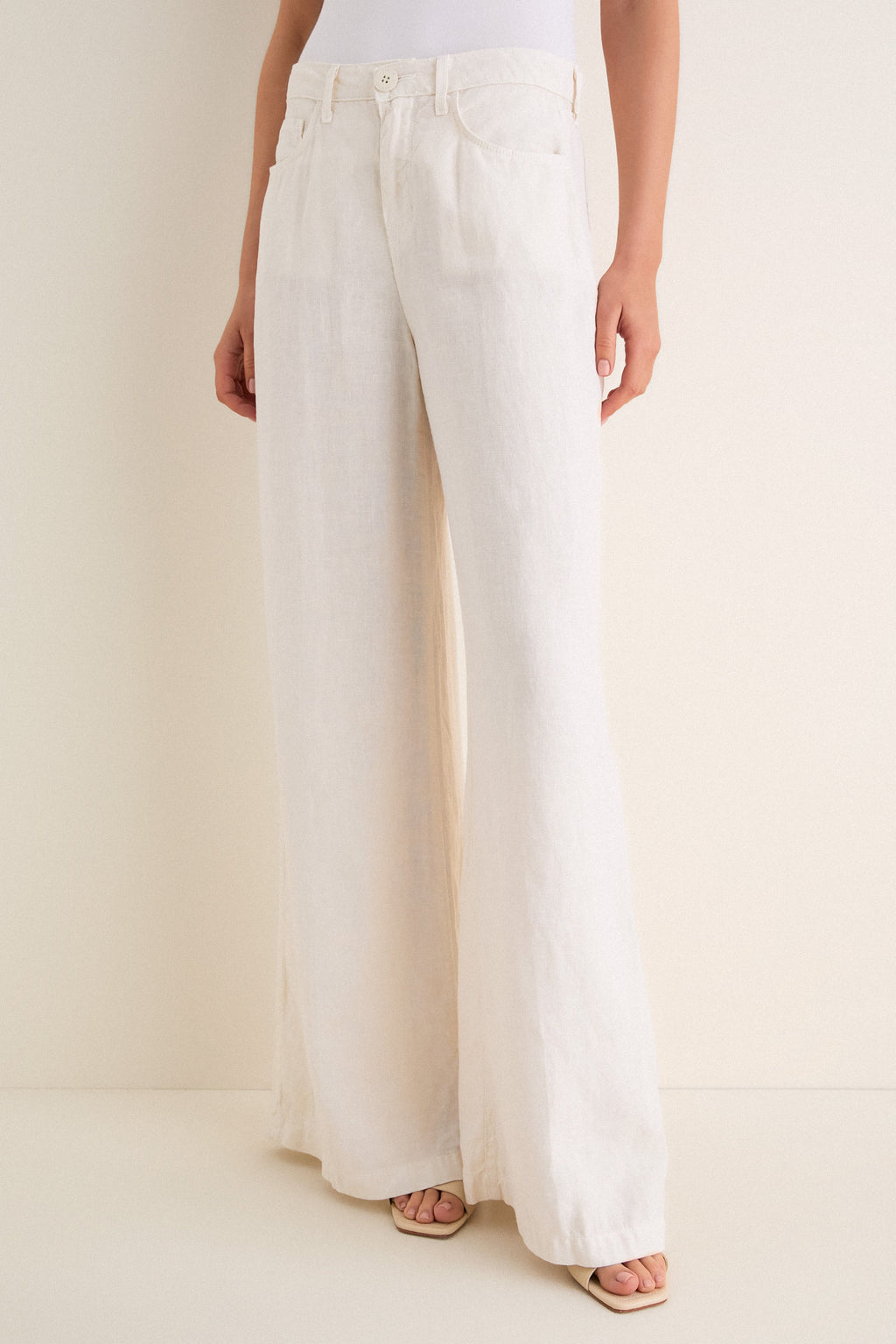 Vintage White Amara High Rise Wide Leg