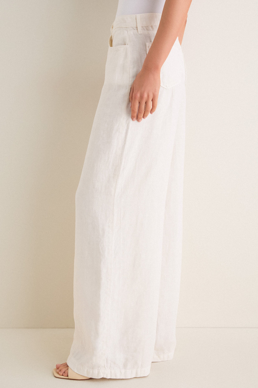 Vintage White Amara High Rise Wide Leg