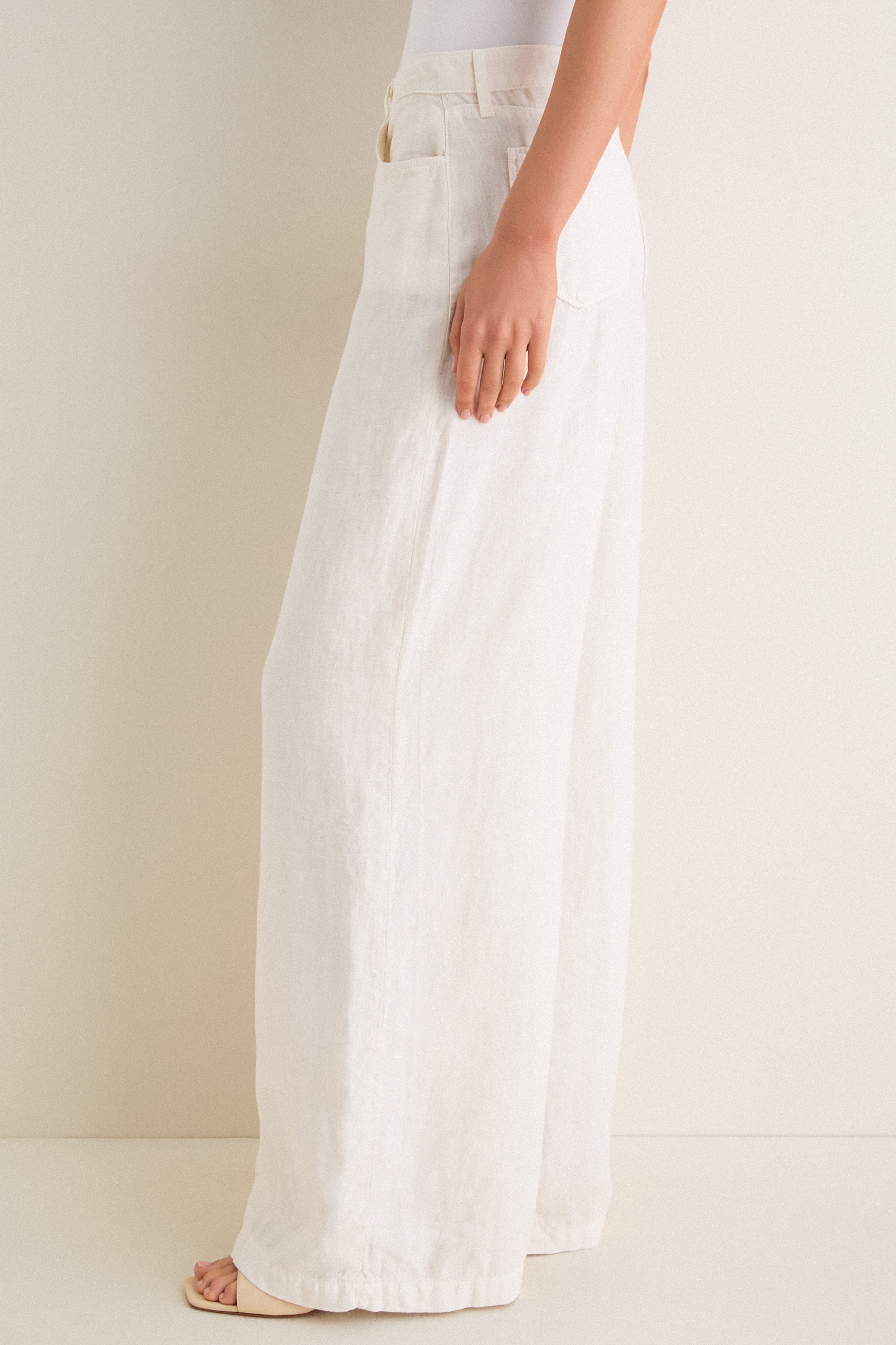 Vintage White Amara High Rise Wide Leg