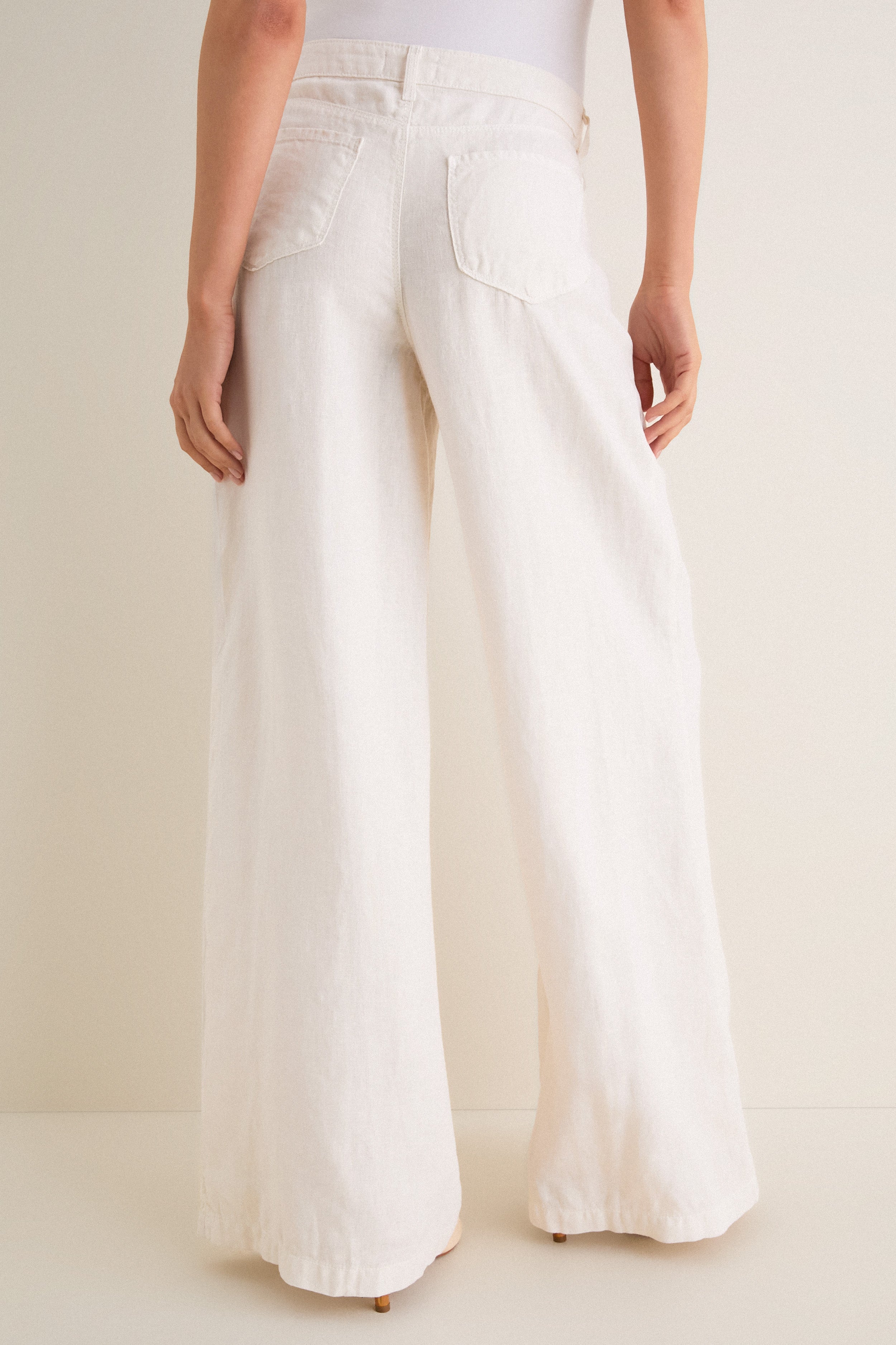 Vintage White Amara High Rise Wide Leg