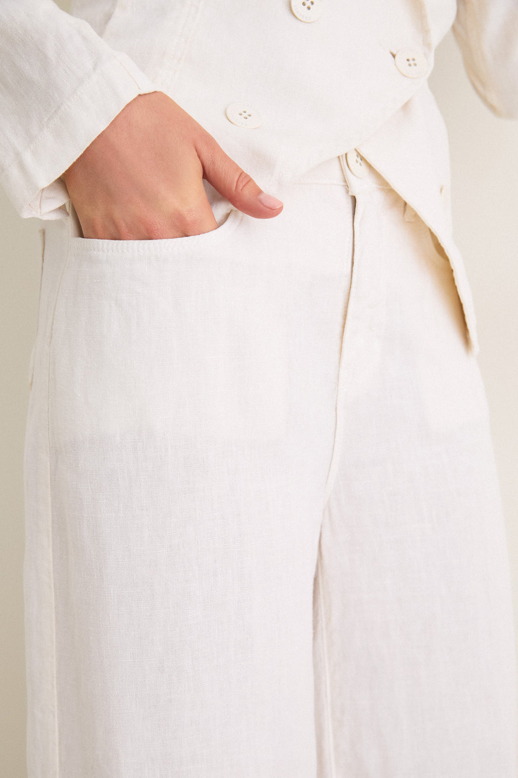 Vintage White Amara High Rise Wide Leg