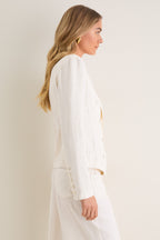 Vintage White Emerson Structured Blazer